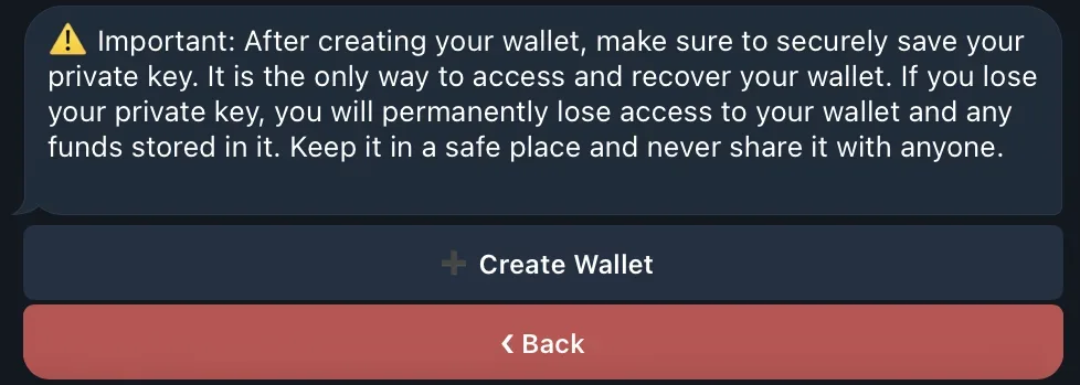 QZAR 新钱包创建确认页面显示需要离线保存的恢复材料